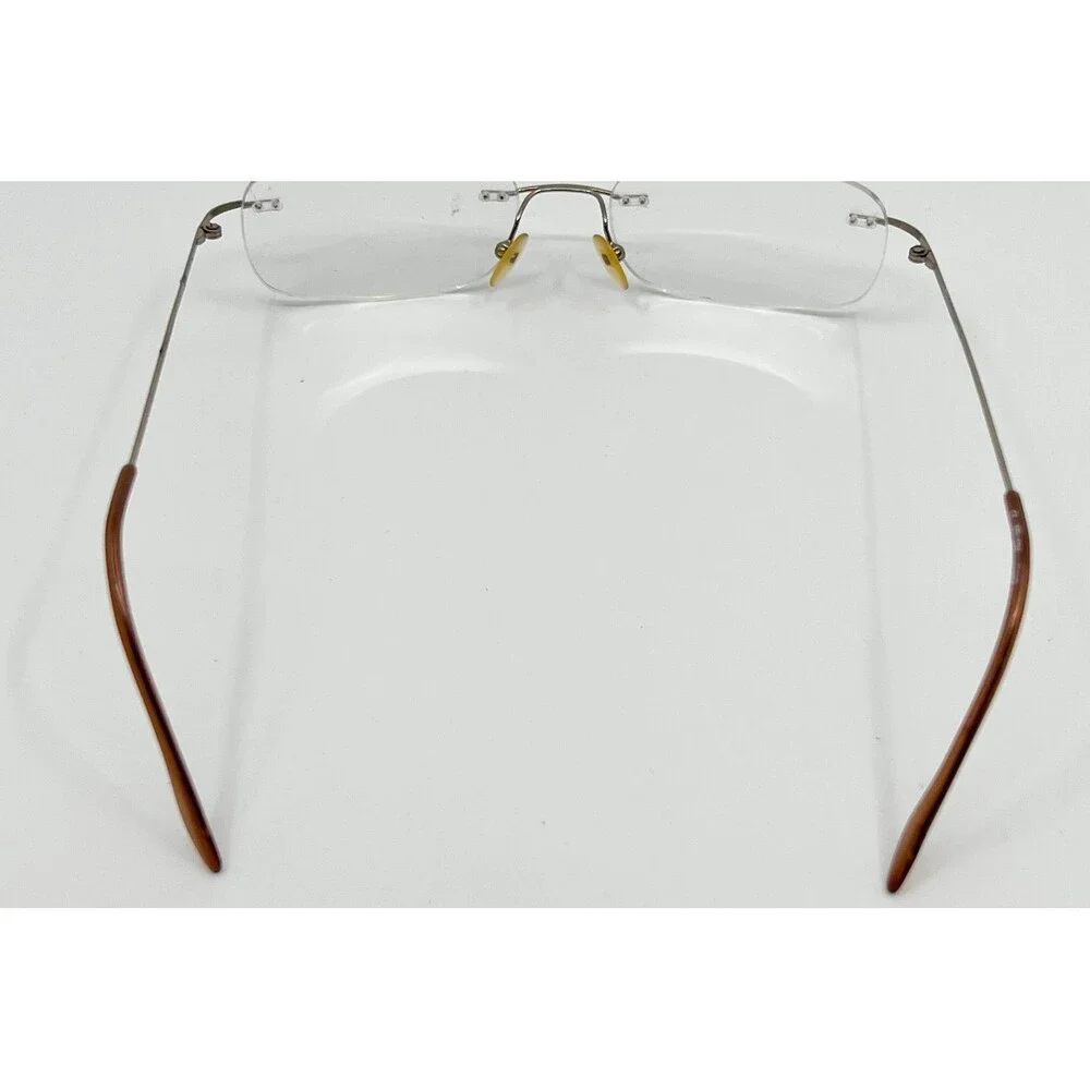 Unbranded Rimless Eyeglasses Frames Unisex Silver Brown 44158